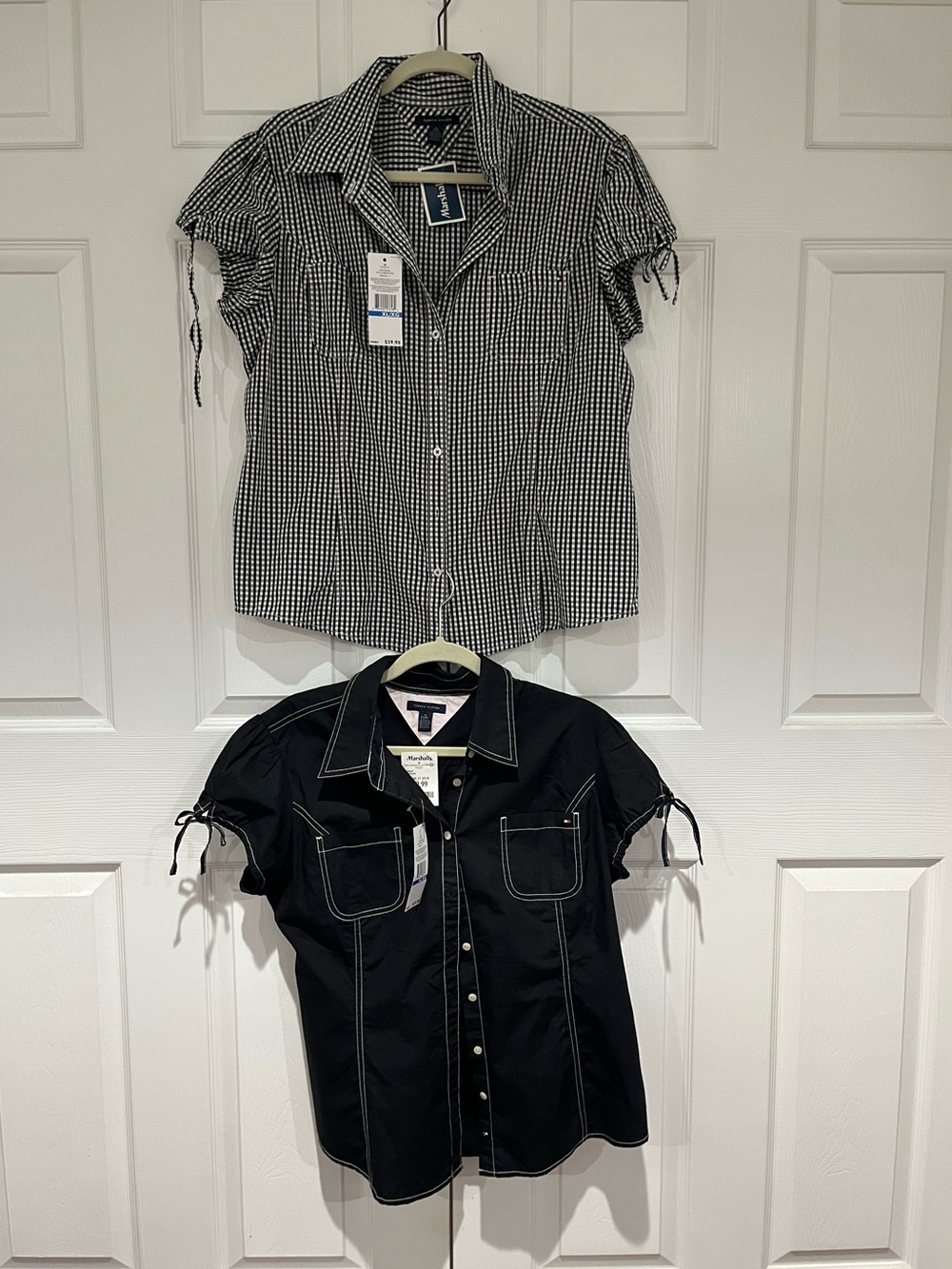 Tommy Hilfiger Black Short Sleeve Button Front Top BUNDLE !